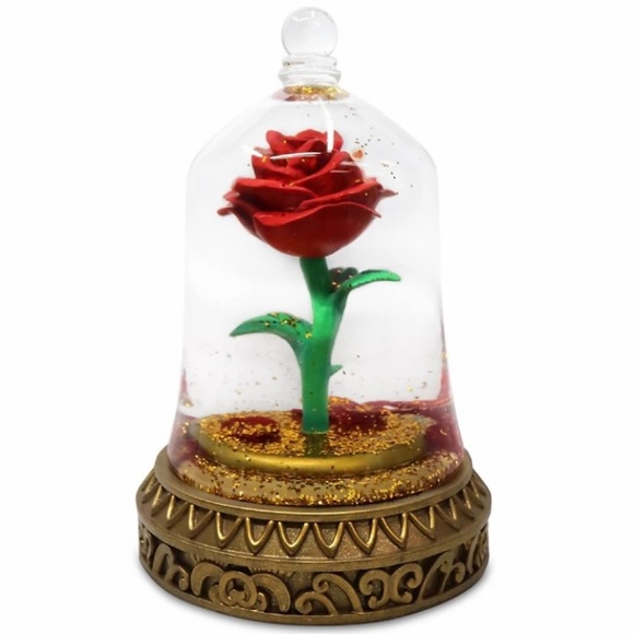NEW Beauty and the Beast Enchanted Rose Snowglobe Disney Belle Collector’s Item - Picture 4 of 10